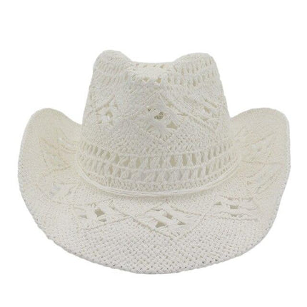 Chapeau western en paille - Noir - M (56 - 58cm) | La boutique du chapeau