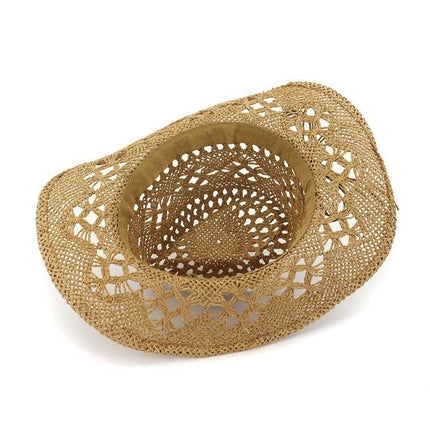 Chapeau western en paille - Noir - M (56 - 58cm) | La boutique du chapeau