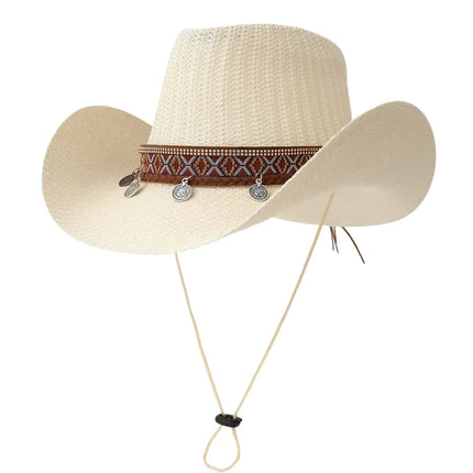 Chapeau western folklore - Beige - M (56 - 58cm) | La boutique du chapeau