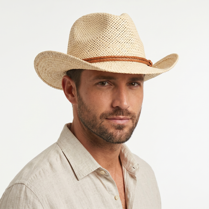 Chapeau de Cowboy en paille souple - Kaki - M (56 - 58cm) | La boutique du chapeau