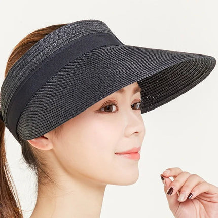 Chapeaux de paille pour femmes - Noir - Ajustable (du 54 au 59) | La boutique du chapeau