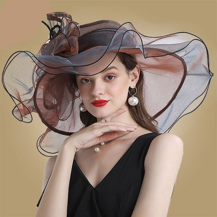 Chapeaux de soleil en organza - Auburn - M (56 - 58cm) | La boutique du chapeau