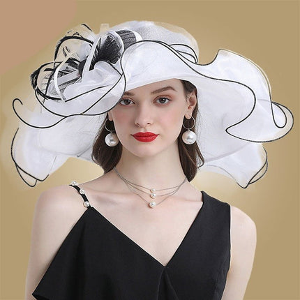 Chapeaux de soleil en organza - Bleu - M (56 - 58cm) | La boutique du chapeau