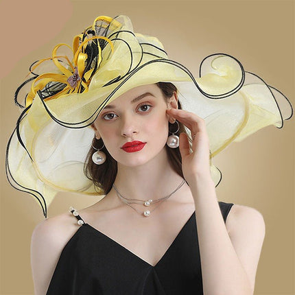 Chapeaux de soleil en organza - Bleu - M (56 - 58cm) | La boutique du chapeau