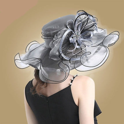 Chapeaux de soleil en organza - Bleu - M (56 - 58cm) | La boutique du chapeau