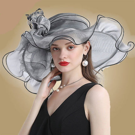 Chapeaux de soleil en organza - Gris - M (56 - 58cm) | La boutique du chapeau
