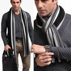 Écharpe classique pour homme - Noir - 23 cm x 180 cm | La boutique du chapeau
