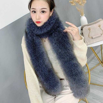 Écharpe en fausse fourrure femmes - Dark Gris - | La boutique du chapeau