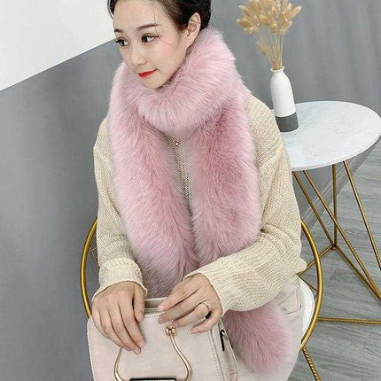 Écharpe en fausse fourrure femmes - Rose - | La boutique du chapeau