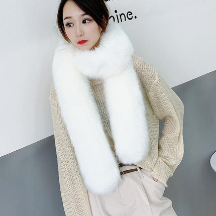 Écharpe en fausse fourrure femmes - Blanc - | La boutique du chapeau