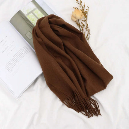 Écharpe en laine - Marron - 165 - 30CM | La boutique du chapeau