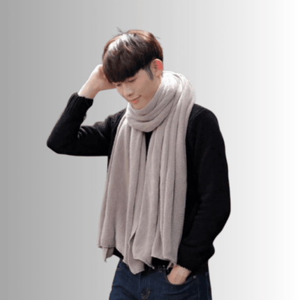 Écharpe épaisse pour homme - Kaki - 175cm | La boutique du chapeau