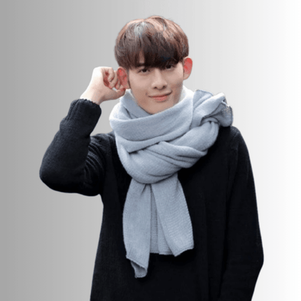 Écharpe épaisse pour homme - Gris - 175cm | La boutique du chapeau