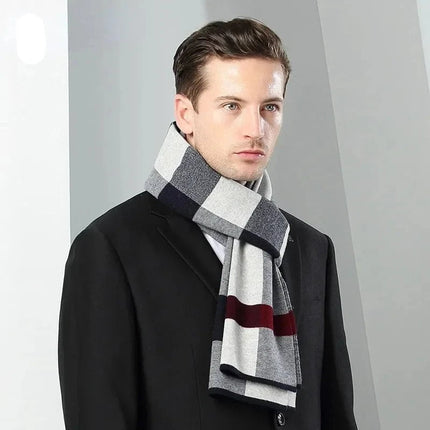 Écharpe homme - Bleu/rouge - 180 - 30CM | La boutique du chapeau