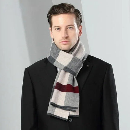 Écharpe homme - Bleu/rouge - 180 - 30CM | La boutique du chapeau