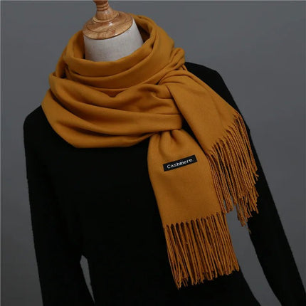 Écharpe homme couleur unie - jaune - | La boutique du chapeau