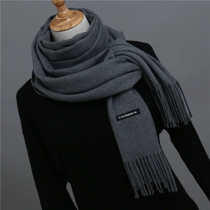 Écharpe homme couleur unie - gris - | La boutique du chapeau