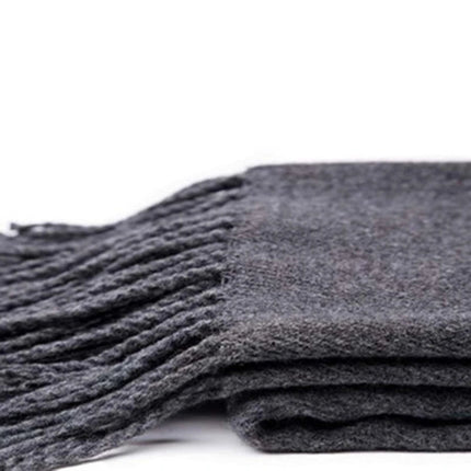 Écharpes de couleurs unies pour homme - gris foncé - | La boutique du chapeau