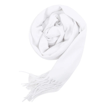 Écharpes de couleurs unies pour homme - Blanc - | La boutique du chapeau