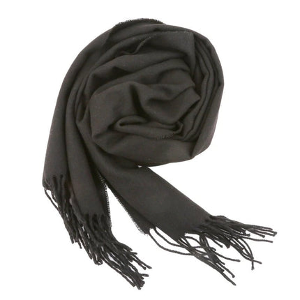 Écharpes de couleurs unies pour homme - Noir - | La boutique du chapeau