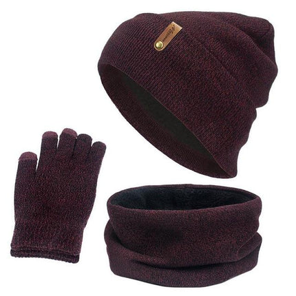 Ensemble 3 pièces classique - Violet - Adulte | La boutique du chapeau