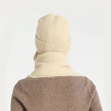 Ensemble bonnet écharpe et gants en polyester - Crème - Ajustable (du 54 au 59) | La boutique du chapeau
