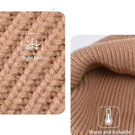 Ensemble bonnet écharpe et gants en polyester - Kaki - Ajustable (du 54 au 59) | La boutique du chapeau