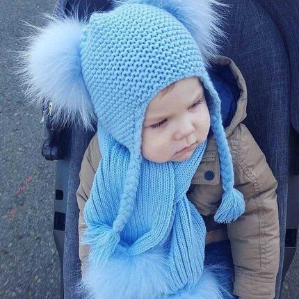 Ensemble bonnet et écharpe pour enfant - Gris clair 1 - Enfant | La boutique du chapeau