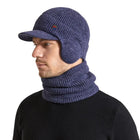 Ensemble bonnet visière et cache-cou - Bleu - Ajustable (du 54 au 59) | La boutique du chapeau