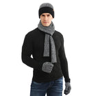 Ensemble bonnet gants et écharpe en laine - Noir - Adulte | La boutique du chapeau