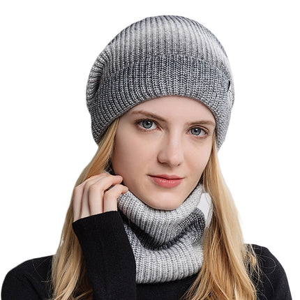 Ensemble de chapeaux et écharpes tricotés - Gris - Adulte | La boutique du chapeau