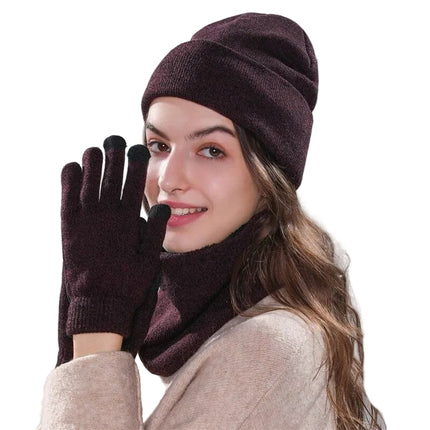 Ensemble gants et écharpe pour fille - Noir - Adulte | La boutique du chapeau
