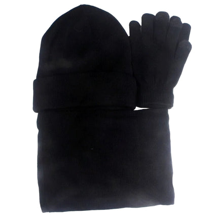 Ensemble gants et écharpe pour fille - Noir - Adulte | La boutique du chapeau