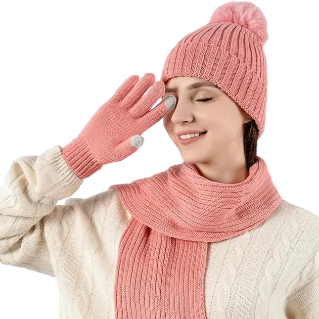 Ensemble femme velours - Rose - Ajustable (du 54 au 59) | La boutique du chapeau