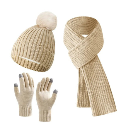 Ensemble femme velours - Beige - Ajustable (du 54 au 59) | La boutique du chapeau