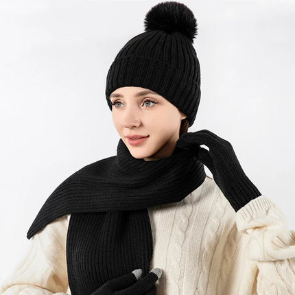 Ensemble femme velours - Noir - Ajustable (du 54 au 59) | La boutique du chapeau