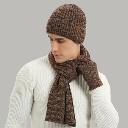Ensemble homme bonnet écharpe et gants - Kaki - Ajustable (du 54 au 59) | La boutique du chapeau