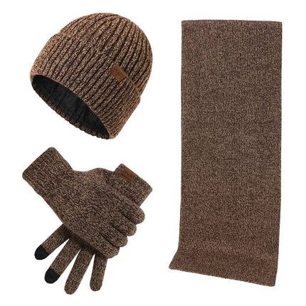 Ensemble homme bonnet écharpe et gants - Kaki - Ajustable (du 54 au 59) | La boutique du chapeau