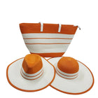 Ensemble sac et chapeaux de paille - Orange - M (56 - 58cm) | La boutique du chapeau