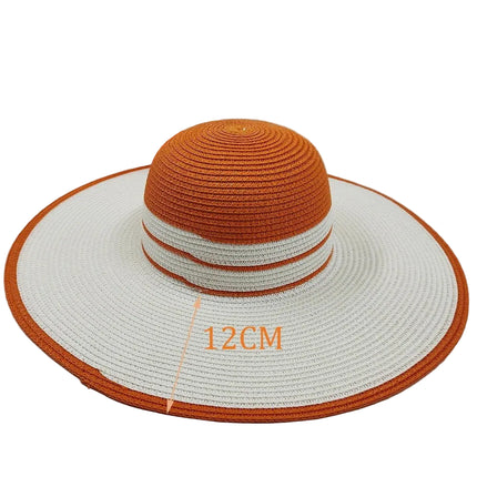 Ensemble sac et chapeaux de paille - Orange - M (56 - 58cm) | La boutique du chapeau