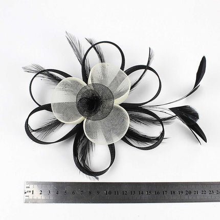 Fascinateur blanc et noir - | La boutique du chapeau
