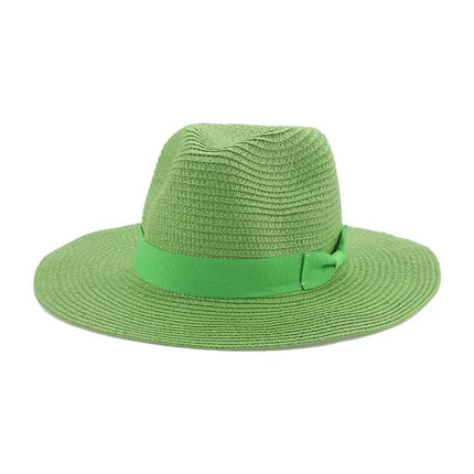 Fedora avec ruban à nœud papillon - Vert - M (56 - 58cm) | La boutique du chapeau
