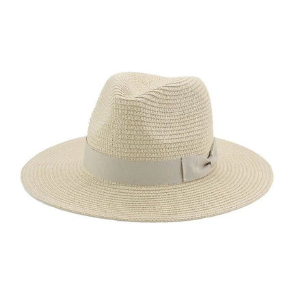 Fedora avec ruban à nœud papillon - Beige - M (56 - 58cm) | La boutique du chapeau