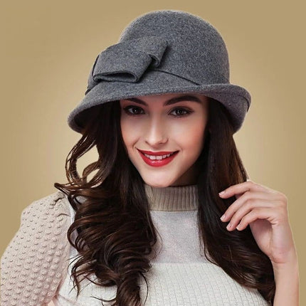 Fedora femme en feutre - Gris - M (56 - 58cm) | La boutique du chapeau
