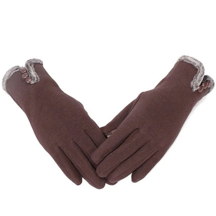 Gants chauds en fausse fourrure - Violet - Ajustable ( 6 ½ à 8 ) | La boutique du chapeau