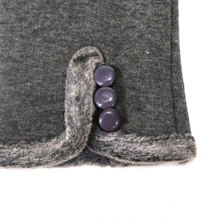 Gants chauds en fausse fourrure - Gris - Ajustable ( 6 ½ à 8 ) | La boutique du chapeau