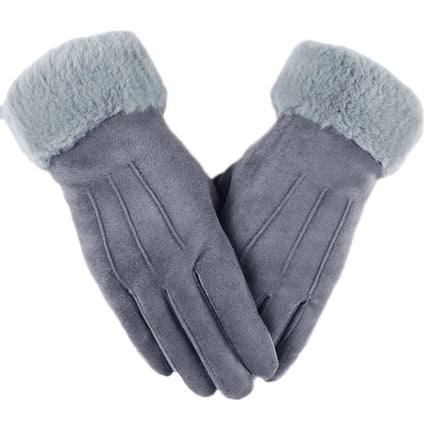 Gants chauds tactiles pour femmes - Gris - Ajustable ( 6 ½ à 8 ) | La boutique du chapeau