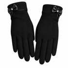 Gants coupe - vent en peluche interne - Noir - Ajustable ( 6 ½ à 8 ) | La boutique du chapeau