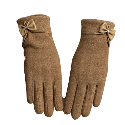 Gants coupe - vent en peluche interne - Kaki - Ajustable ( 6 ½ à 8 ) | La boutique du chapeau