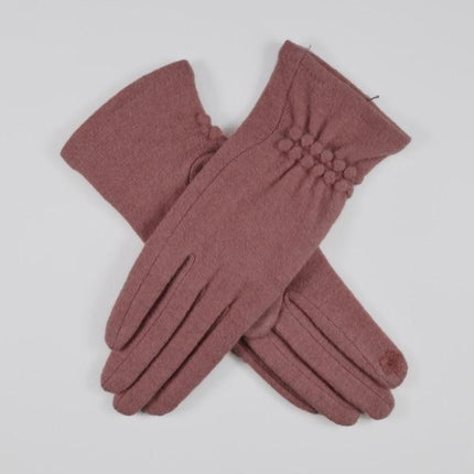 Gants de laine doux élégant chaud écran tactile - Rose - Ajustable ( 6 ½ à 8 ) | La boutique du chapeau